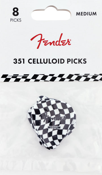 WAVY CHECKERBOARD 351 CELLULOID PICKS (8)