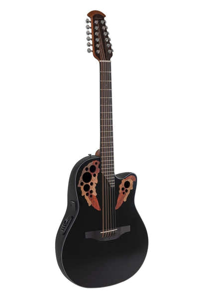 E-Acoustic Guitar Celebrity Elite Mid Cutaway 12-String Black