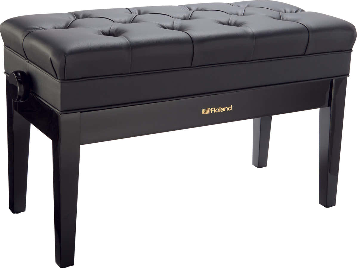 Banqueta dupla para teclado RPB-D500 Preto brilhante