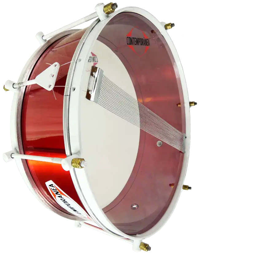 Caixa 14" x 15cm - 6 tensores - esteira de bordões - Light - Vermelho - edição ALEGRIA