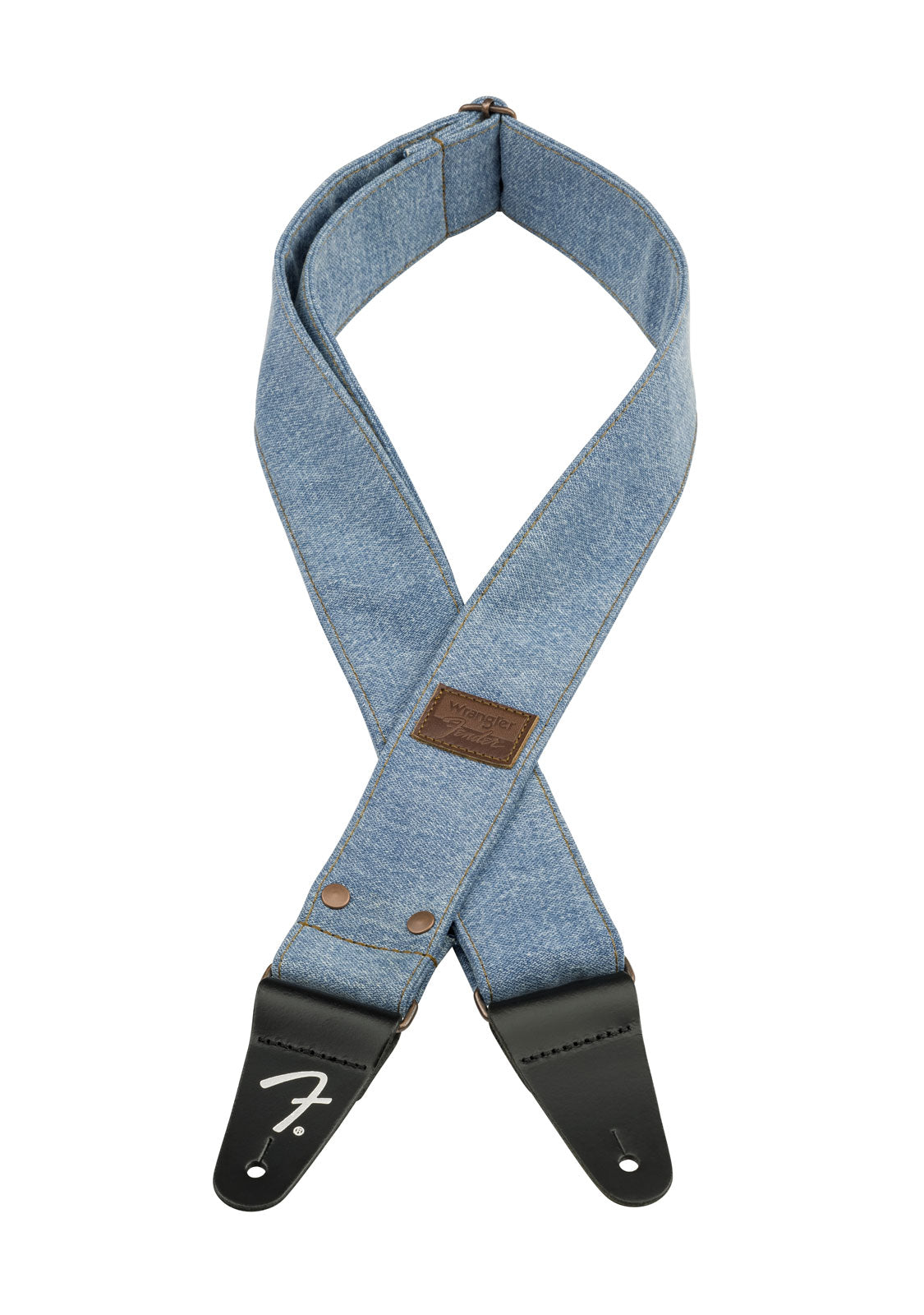 x Wrangler correia de ganga com rebites índigo claro
