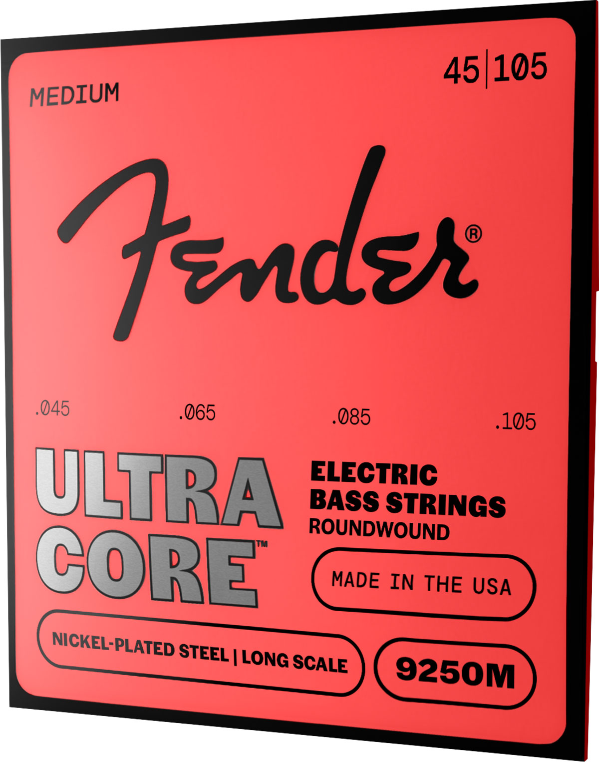Ultracore Bass Strings, Nickel Plated Steel, Ball End, 9250M 45-105, (4)