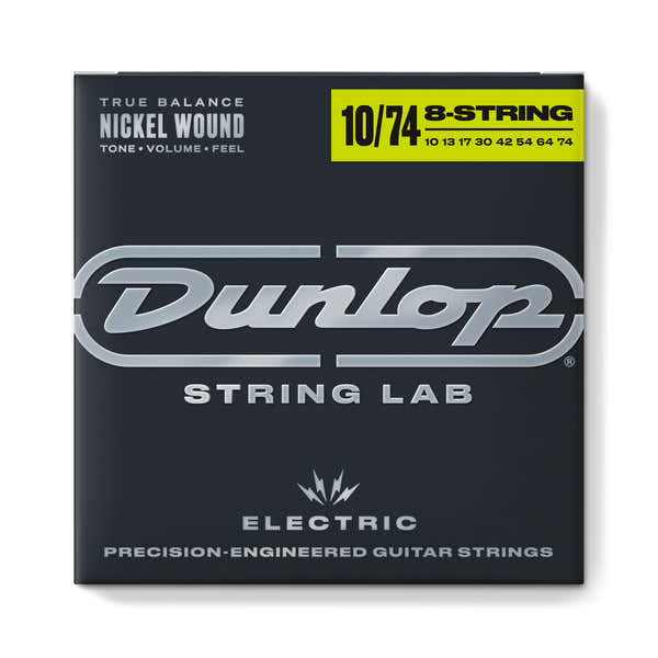 NICKEL PLATED STEEL ELECTRIC STRINGS ELECTRIC SET NICKEL 10-74 8 STRINGS