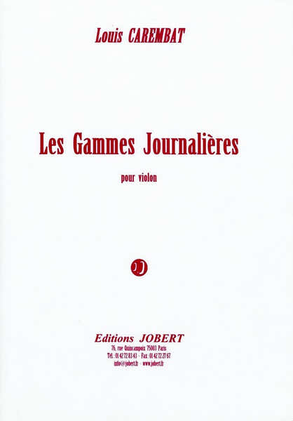 Carembat Louis - Gammes Journalieres - Violon