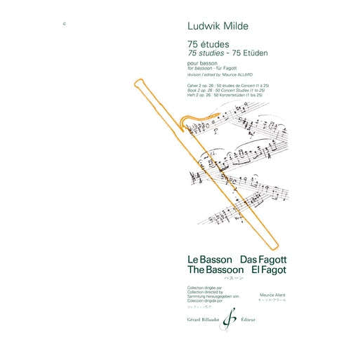Milde Ludwik - 75 Etudes Volume 2 Opus 26 : 25 Etudes - Basson