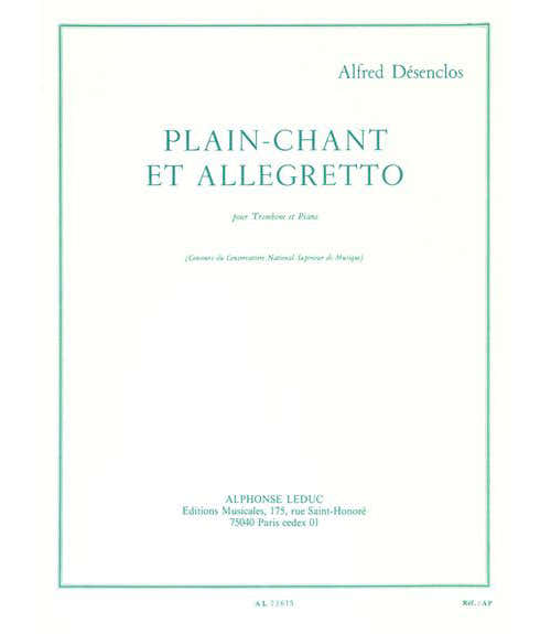 DESENCLOS - PLAIN-CHANT ET ALLEGRETTO