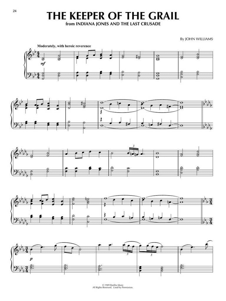 John Williams - Coleção de solos de piano de Indiana Jones