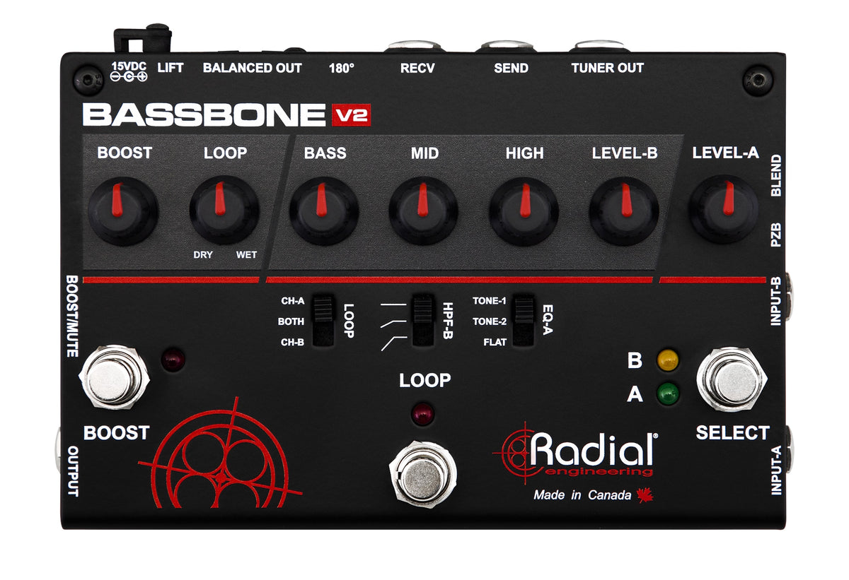 Preamplificador para baixo 2 Canais