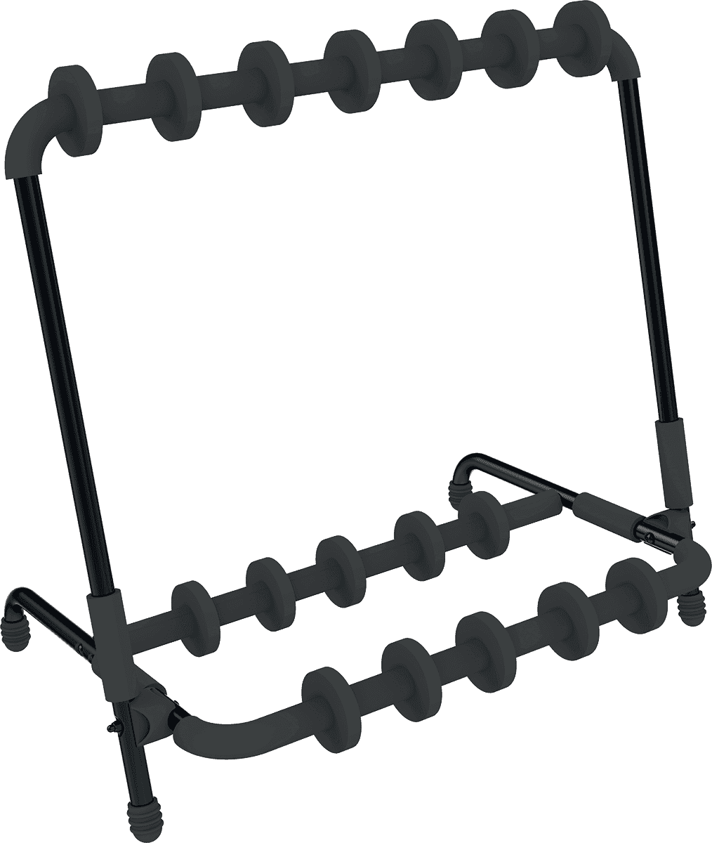 Quiklok GS350BB 6-GUITAR STAND WITH ADJUSTABLE DIVIDERS BLACK