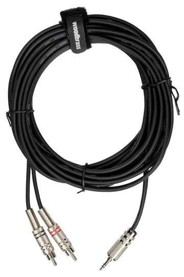 Cabo Mini Jack Estéreo / 2 RCA Macho - 6 m - AC22