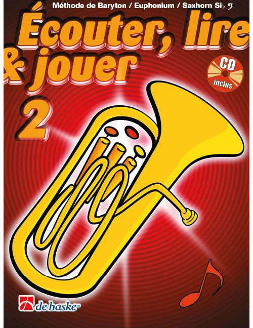 Écouter Lire Et Jouer Vol.2 Barítono Eufónio Saxhorn Clave De Fá