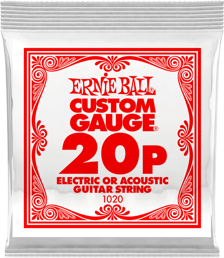 .020 PLAIN STEEL ELECTRIC OR ACOUSTIC GUITAR STINGS