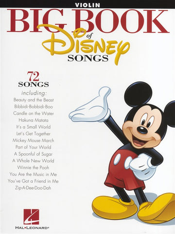 THE BIG BOOK OF DISNEY SONGS INSTRUMENTAL FOLIO - VIOLIN