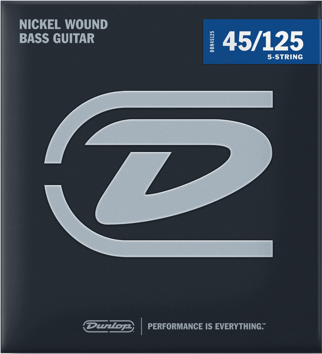 BASS STRINGS ROUND WIRE NICKEL NICKEL 45-125 SET 5 STRINGS