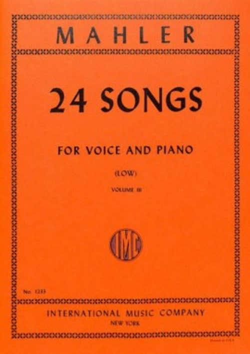 Mahler Gustav - 24 canções Vol.3 - Voz grave