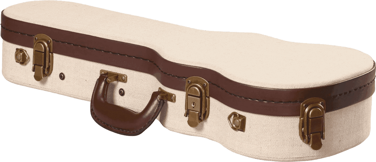 Estojo para Ukulele Soprano Bege de Madeira Deluxe - GW