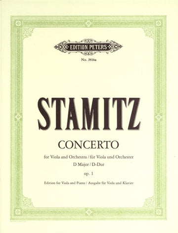 Stamitz Carl - Concerto In D Op.1 - Viola And Piano