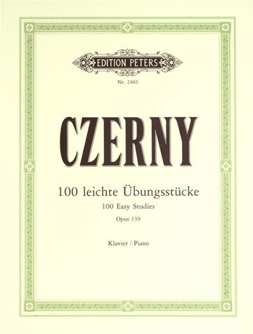 Czerny Carl - 100 Peças Progressivas Fáceis sem Oitavas Op.139 - Piano