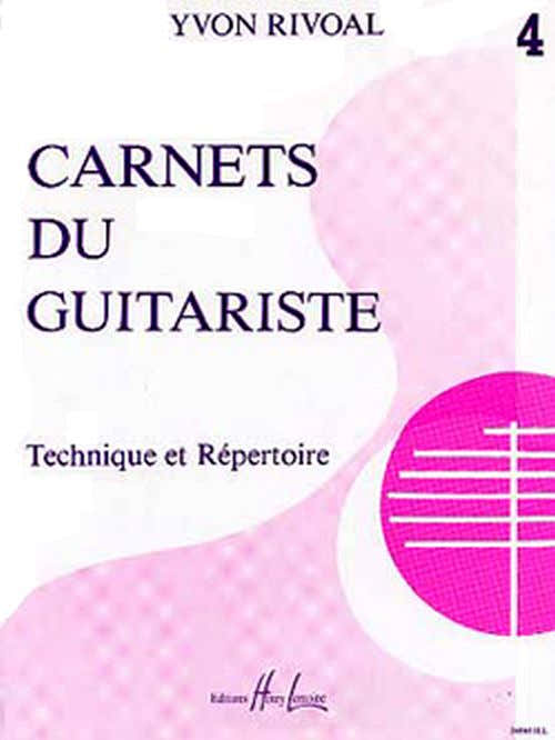 Rivoal - Carnets Du Guitariste Vol.4 - Guitare