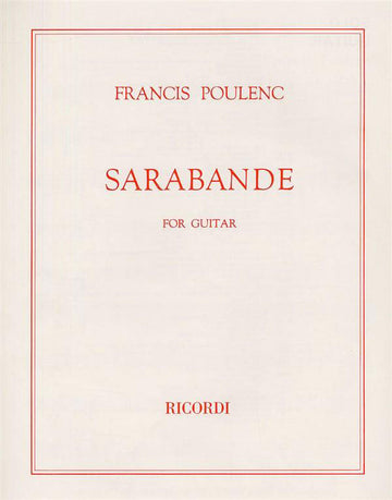 POULENC F. - Sarabanda - Guitarra