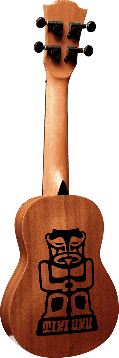 Tiki Baby Tku150Se Ukulele Baby-Soprano Fundo Arqueado Fino Elétrica
