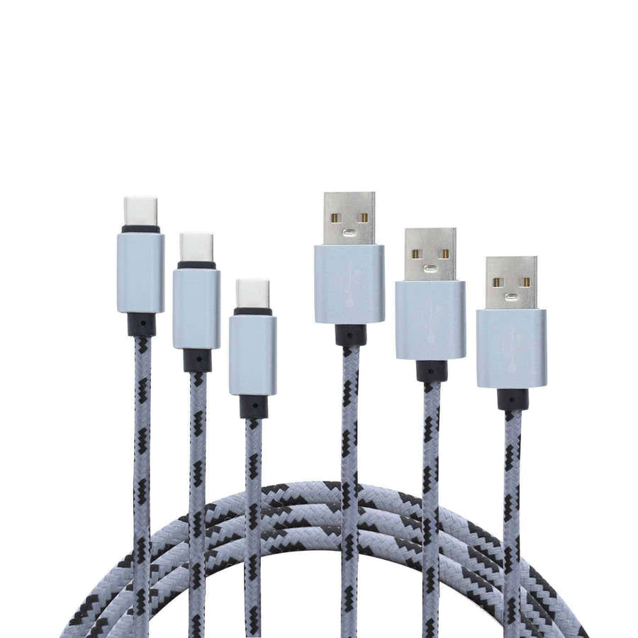 USBA-miUSB Pa - Pack 3 cabos USB / Micro USB BL