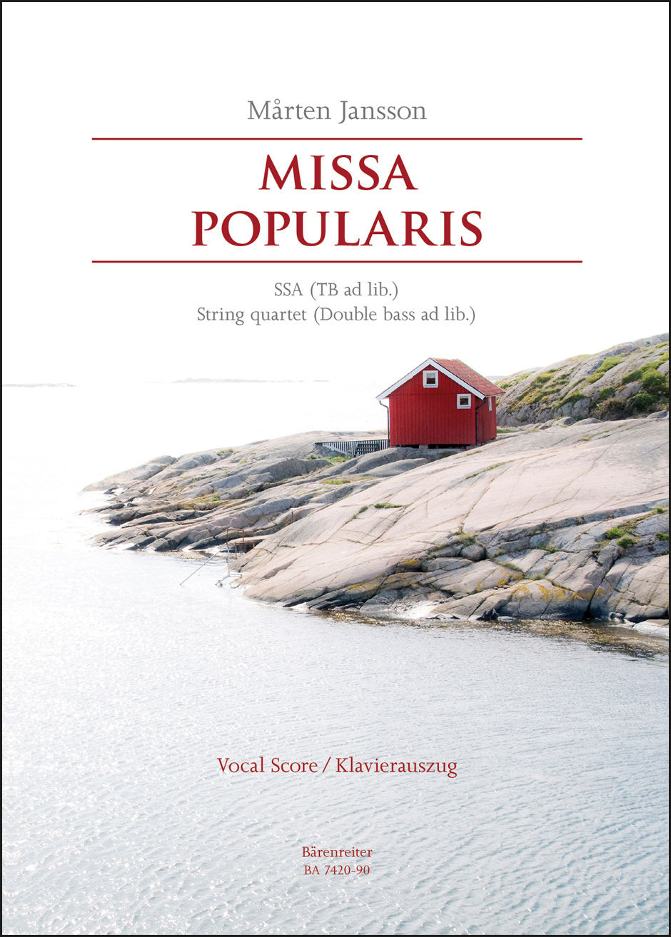 Jansson Marten - Missa Popularis - Vocal Score