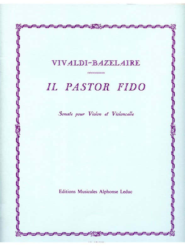 VIVALDI-BAZELAIRE - IL PASTOR FIDO