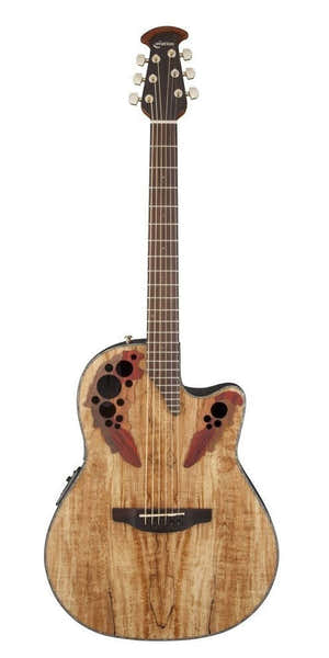 E-Acoustic Guitar Celebrity Elite Plus Mid Cutaway Natural Spalted Maple