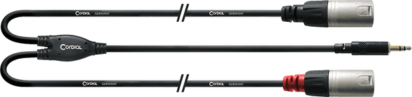 Cabo Y Divisor Minijack Estéreo/2 XLR Machos Longos 1,5 M