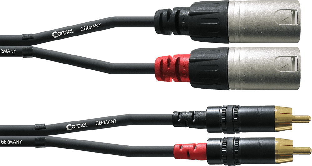 Cordial Cabo de Áudio Duplo XLR Macho/RCA 6 M