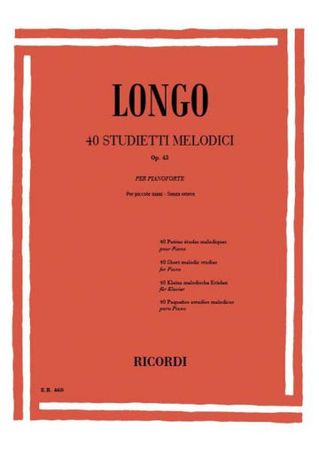 Longo A. - 4 pequenos estudos melódicos para mãos pequenas sem oitavas OP.43 - Piano