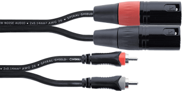 Cabo de Áudio Duplo XLR Macho / RCA 1 M