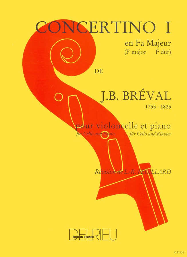 Breval J.B. - Concertino N°1 En Fa Maj. - Violoncelle Piano