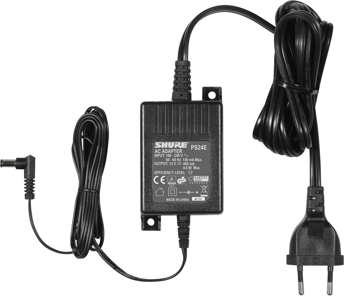 Fontes de alimentação de baterias e carregadores de microfones sem fio Shure