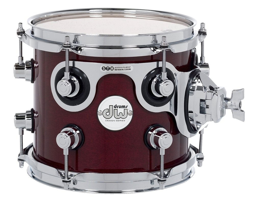 DW Drum Workshop Tom 8X7" Design tingido a cerejeira