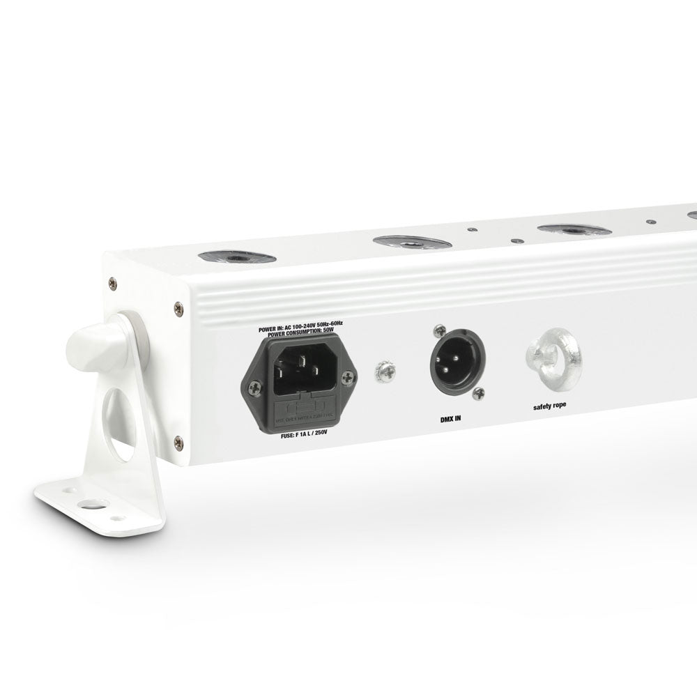 TRIBAR 200 IR WH - BARRA LED TRICOLOR (RGB) 12 X 3 W CAIXA BRANCA COM CONTROLE REMOTO INFRAVERMEL