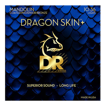 10-36 Dragon Skin+ cordas de bandolim revestidas Light
