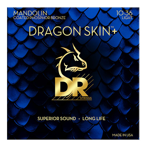 Dr Strings 10-36 Dragon Skin+ cordas de bandolim revestidas Light