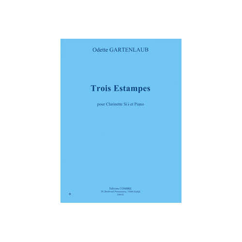 Gartenlaub - 3 Estampes - Clarinette Sib et Piano