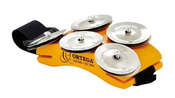 Ortega OSSFT FOOT TAMBOURINE WITH STEEL JINGLES