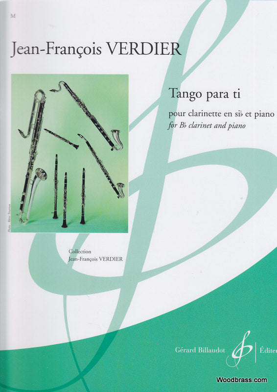 Billaudot Verdier J.F. - Tango Para Ti - Clarinette Et Piano