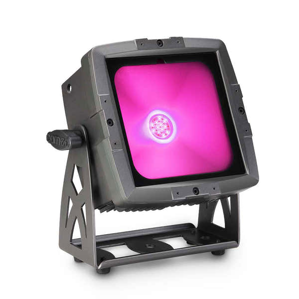 FLAT PRO FLOOD IP65 TRI - FLOODLIGHT EXTERIOR COM CAIXA DE 60 W TRICOLOR COB LED PRETO