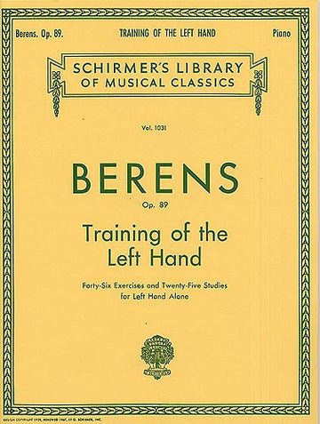 Hermann Berens Training The Left Hand Op.89 - Piano Solo