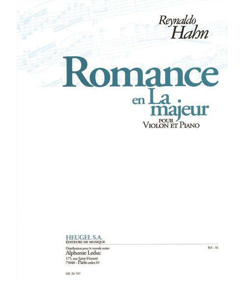 HAHN R. - ROMANCE EN LA MAJ. - VIOLON PIANO