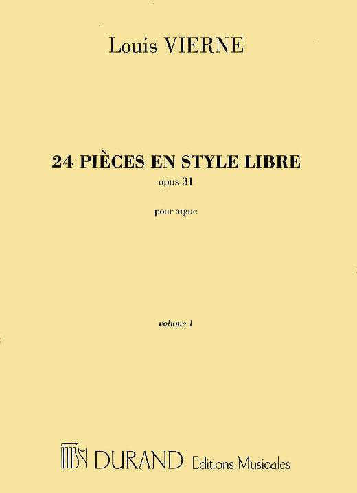 VIERNE L. - 24 PEÇAS EM ESTILO LIVRE OPUS 31 VOL. 1 - ÓRGÃO