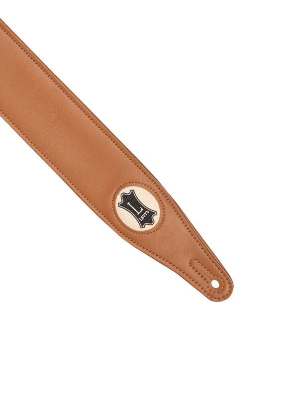 VEGAN LEATHER STRAP WITH LEVY'S LOGO IN HEMP 6,4 CM - TAN