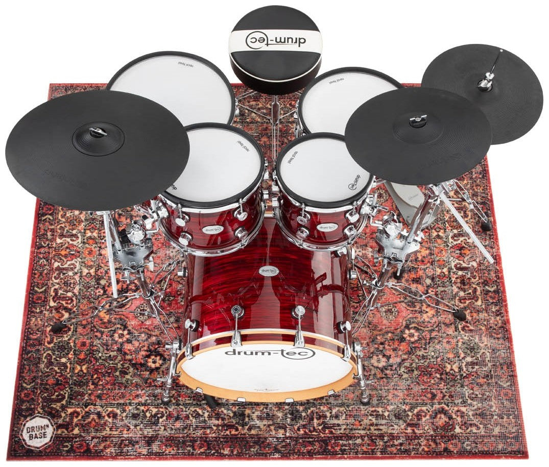 Suspensà£o Livre & Reduçà£o de Ruà­do de Impacto de 27dB - Tapete de Bateria 1.85 x 1.65m - Vermelho Persa Desgastado