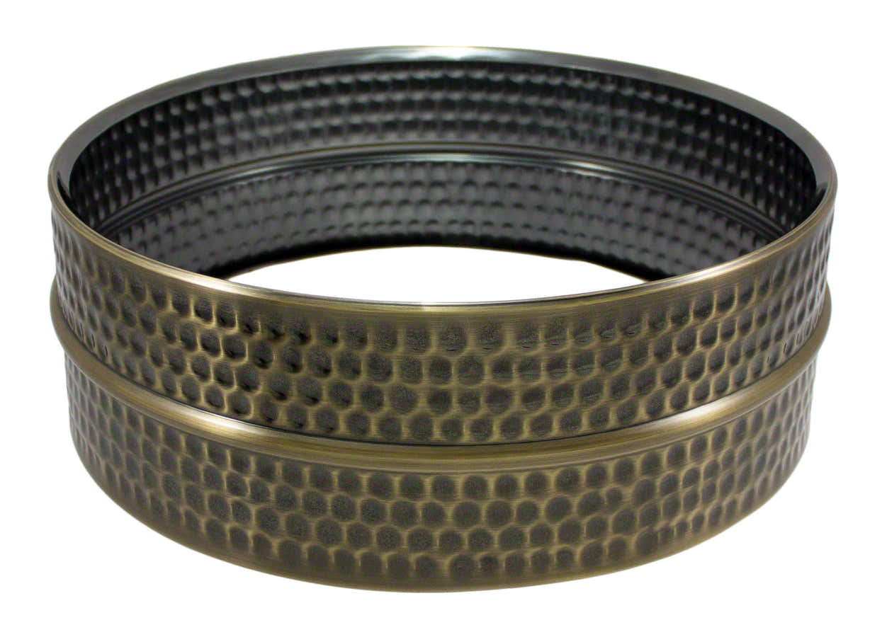 14X5 Casco de Latão Martelado Níquel Preto (latão)