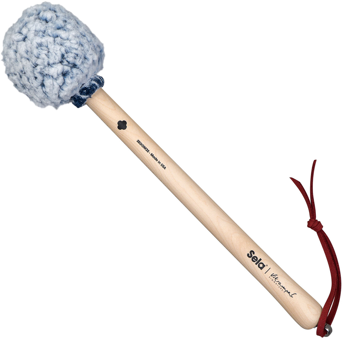 Baqueta de gong Vikrampal Deep Earth - Pequeno, azul geado